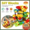 168-504PCS Marble Race Run Blocks Maze Ball Track Toy Compatible city Building Blocks Funnel Slide Blocks Toys DIY Bricks Toys
