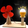Wooden Wind Generator Model Kids Science Toy Funny Technology Physics Kit Educational Toys for Children Learning Toy