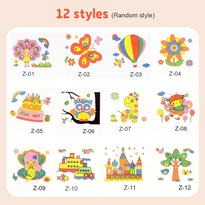 DIY Graffiti Bag with Markers Handmade Painting Non-Woven Bag for Children Arts Crafts Color Filling Drawing Toy Kids Craft