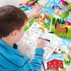 24Pcs Farm Coloring Books for Kids with 24 Stacking Crayons Mini Coloring Book Party Favors Bulk Gifts Cows Horses Barns Small A