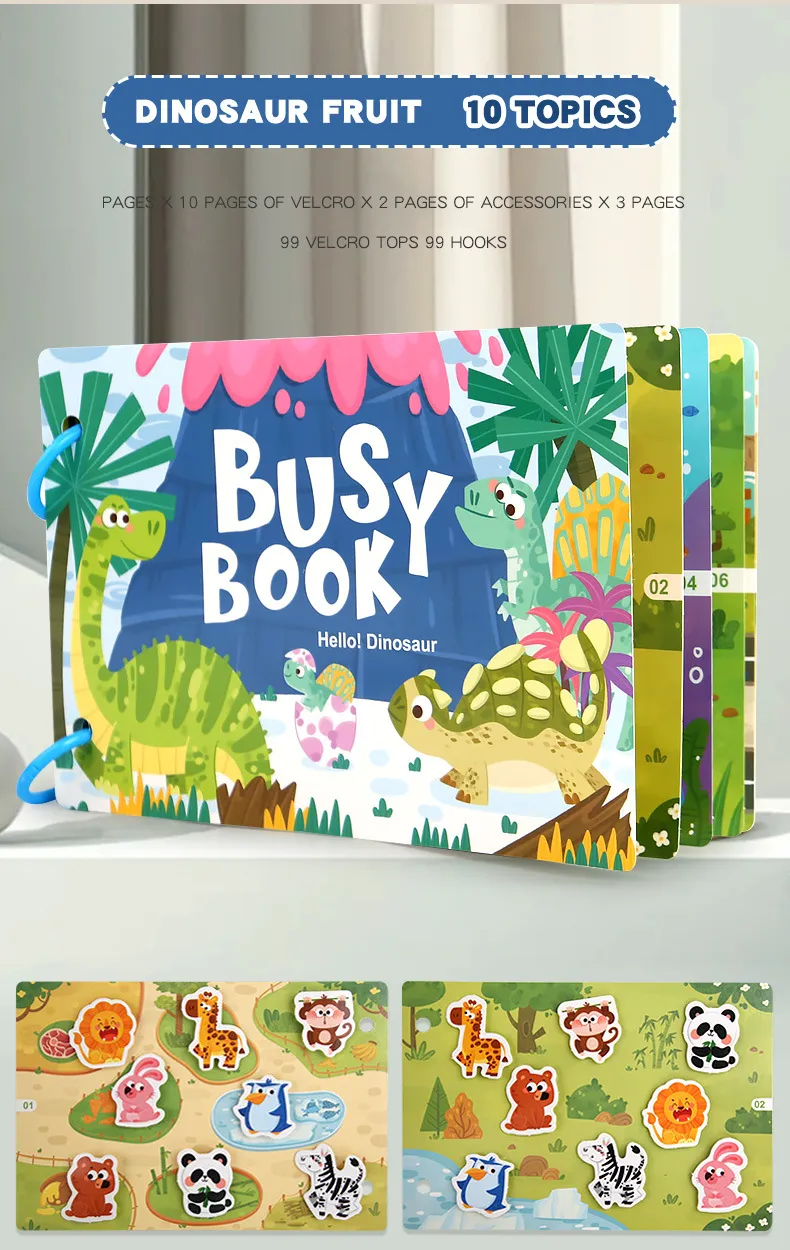 Montessori Baby Busy book My First Quiet Book Paste Early Learning Education Toy Children Toy Matching Game for Babies 2 3 Years