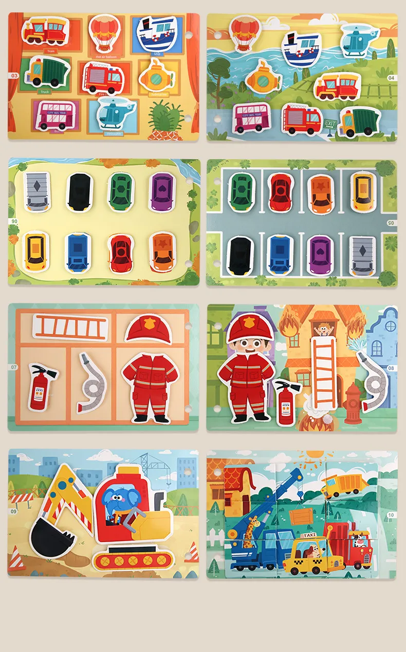 Montessori Baby Busy book My First Quiet Book Paste Early Learning Education Toy Children Toy Matching Game for Babies 2 3 Years