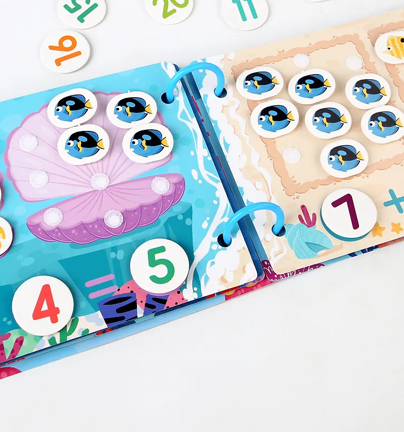 Montessori Baby Busy book My First Quiet Book Paste Early Learning Education Toy Children Toy Matching Game for Babies 2 3 Years