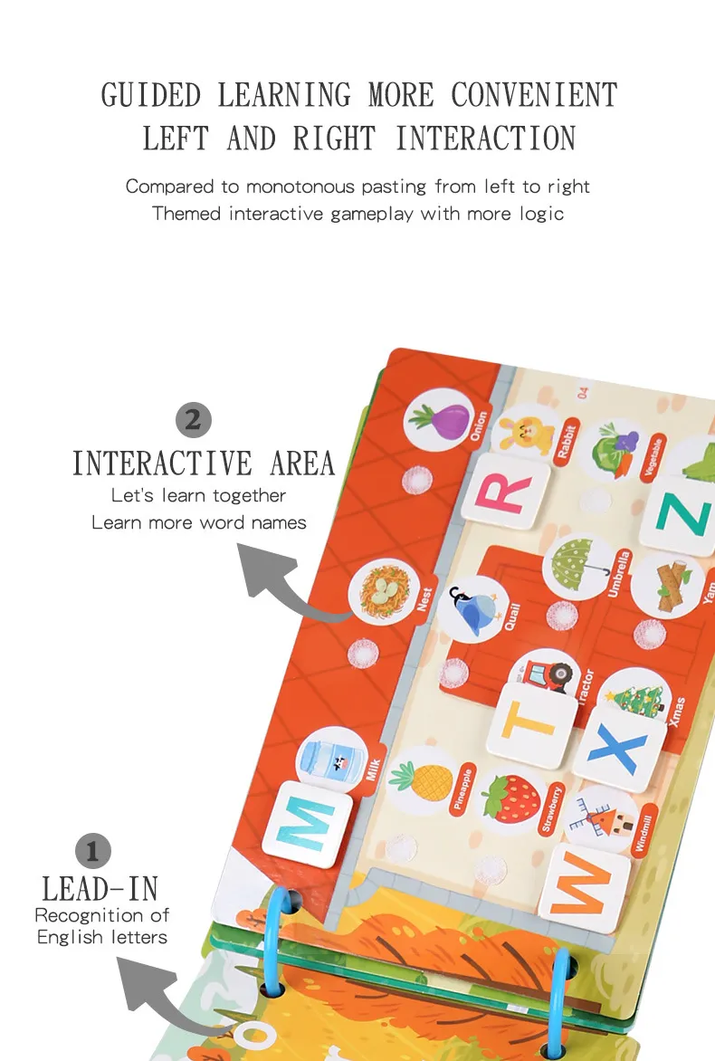 Montessori Baby Busy book My First Quiet Book Paste Early Learning Education Toy Children Toy Matching Game for Babies 2 3 Years