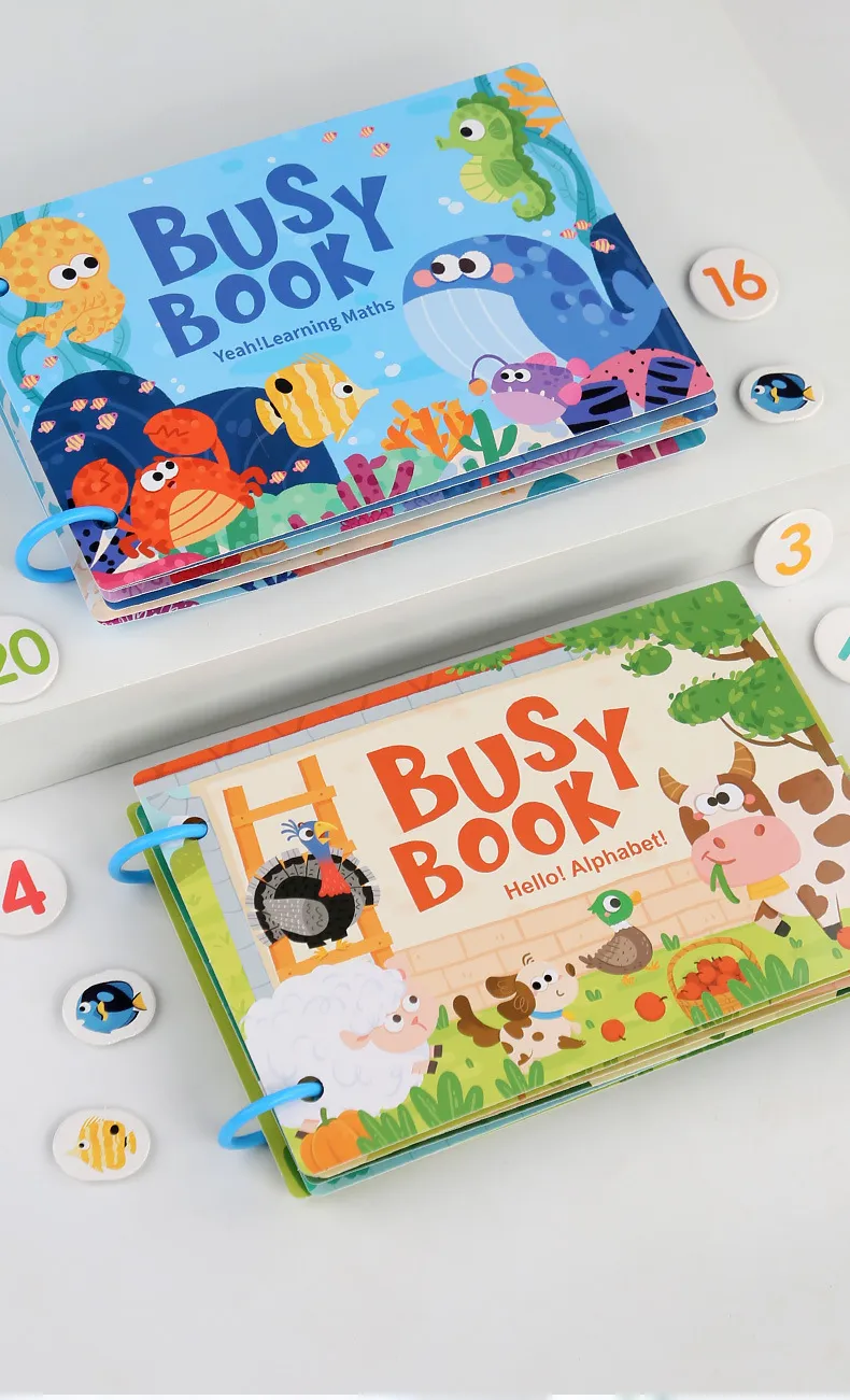 Montessori Baby Busy book My First Quiet Book Paste Early Learning Education Toy Children Toy Matching Game for Babies 2 3 Years