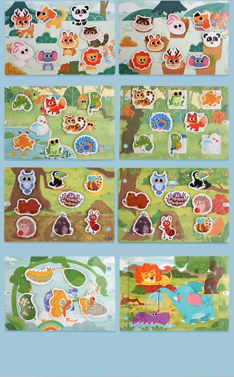 Montessori Baby Busy book My First Quiet Book Paste Early Learning Education Toy Children Toy Matching Game for Babies 2 3 Years