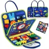 Montessori Toys Busy Board Sensory Activity Developing Board for Motor Skills,Learning Board for Toddlers Preschool Learning