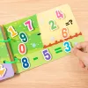 Montessori Repeatedly Sticker Busy Card Book Baby Paste Readings Numbers Matching Puzzle Game Educational Toys For Kids Gifts