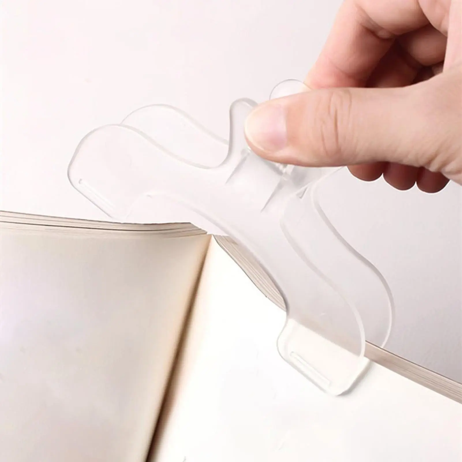 Book Clip Transparent Book Reading Holder Clip MultiFunctional Open Book Holder Simple Reading Aid Fixed Book Holder Note Holder
