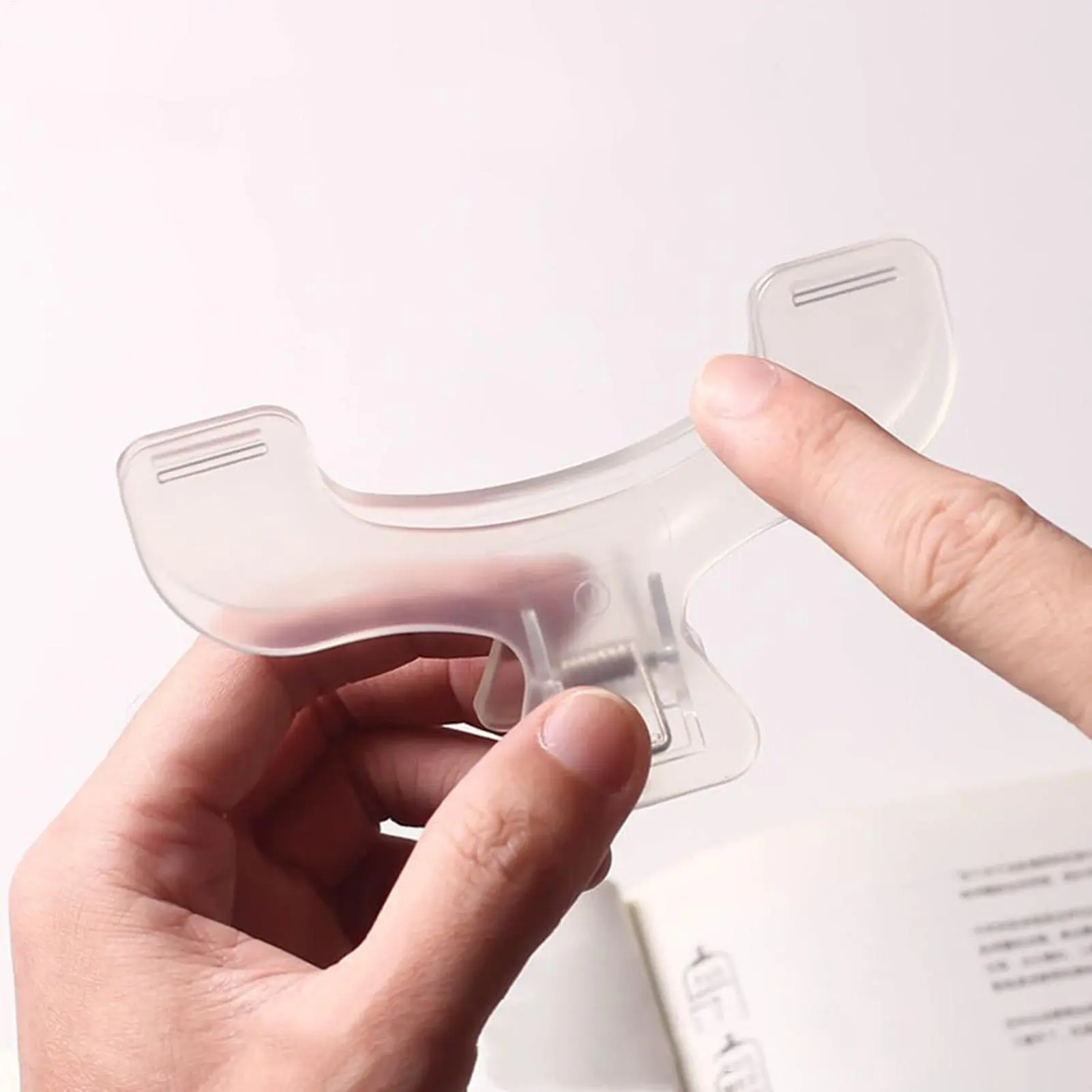 Book Clip Transparent Book Reading Holder Clip MultiFunctional Open Book Holder Simple Reading Aid Fixed Book Holder Note Holder