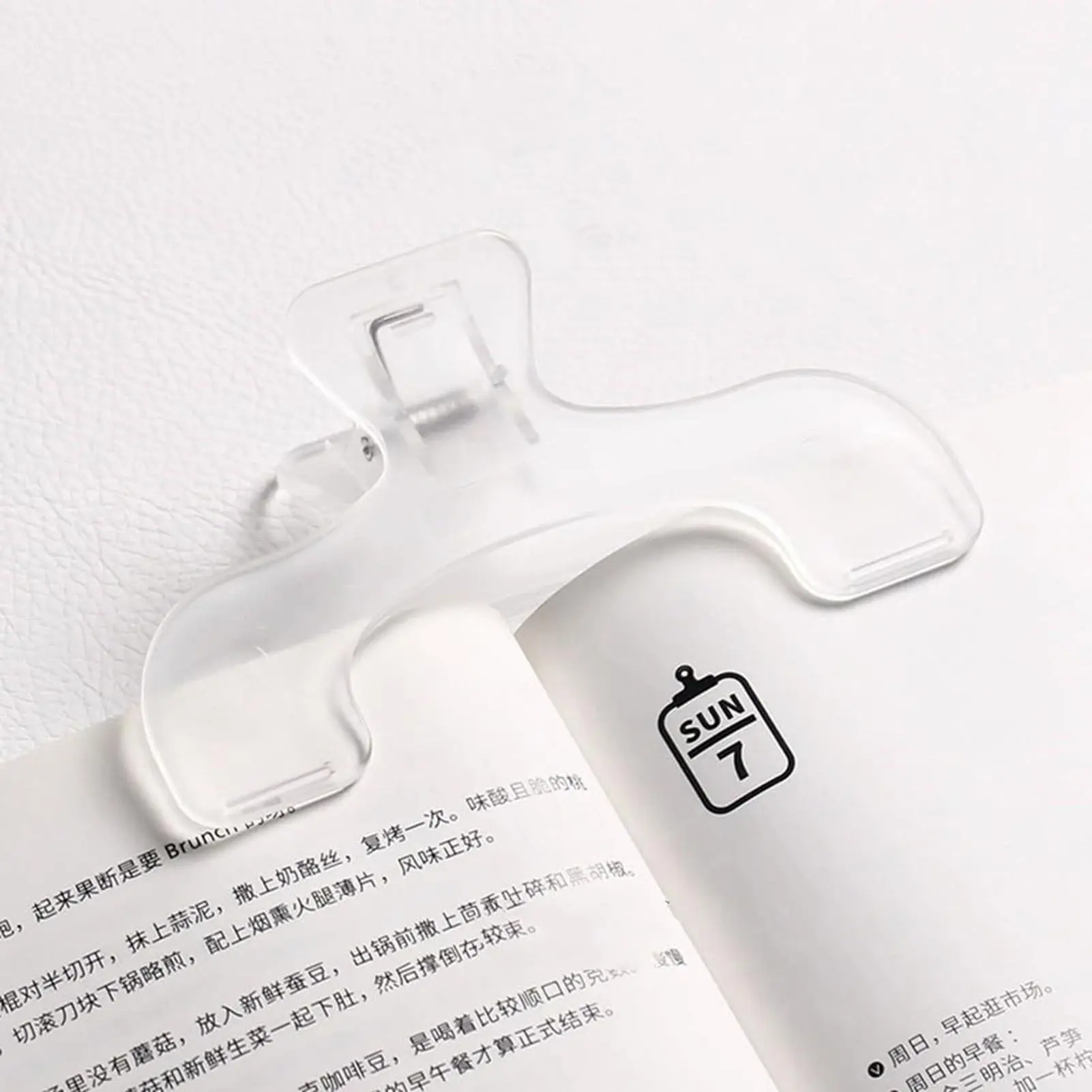 Book Clip Transparent Book Reading Holder Clip MultiFunctional Open Book Holder Simple Reading Aid Fixed Book Holder Note Holder