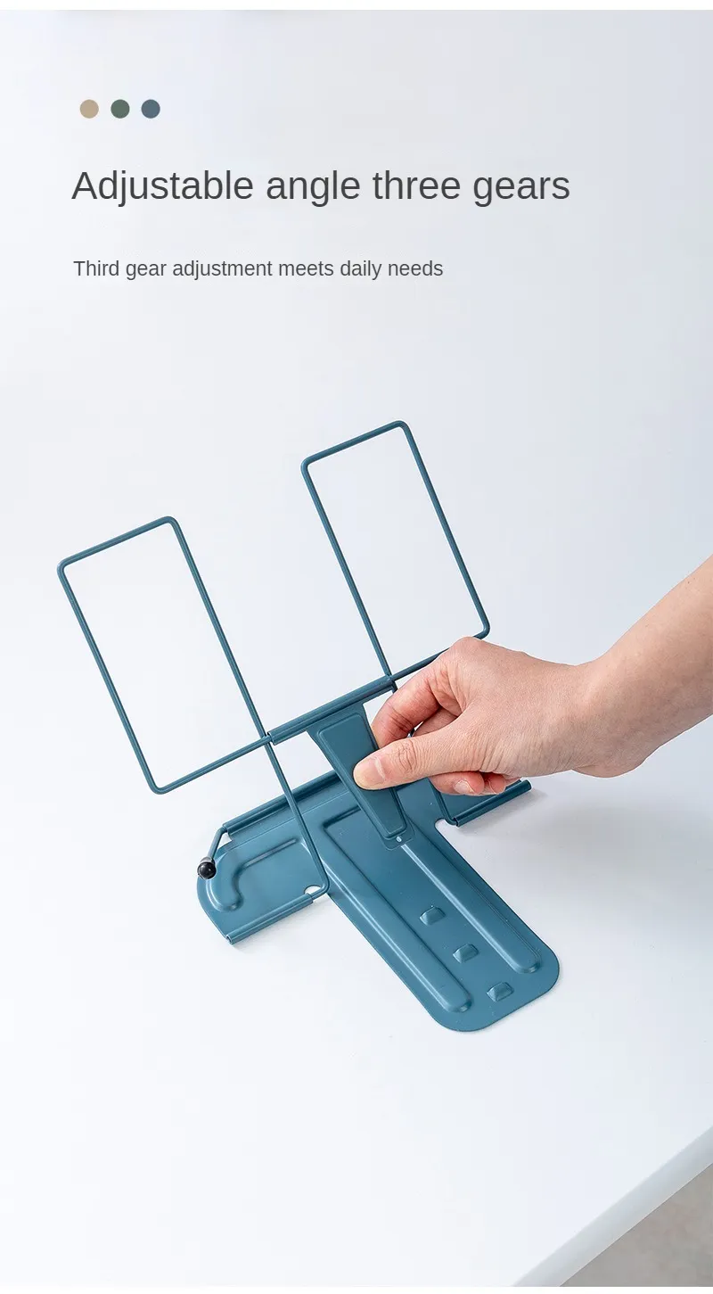 Portable Book Holder Adjustable Reading Rest Recipe Cookbook Stand Cell Phone Stand for Cookbook Textbook Tablet Holder