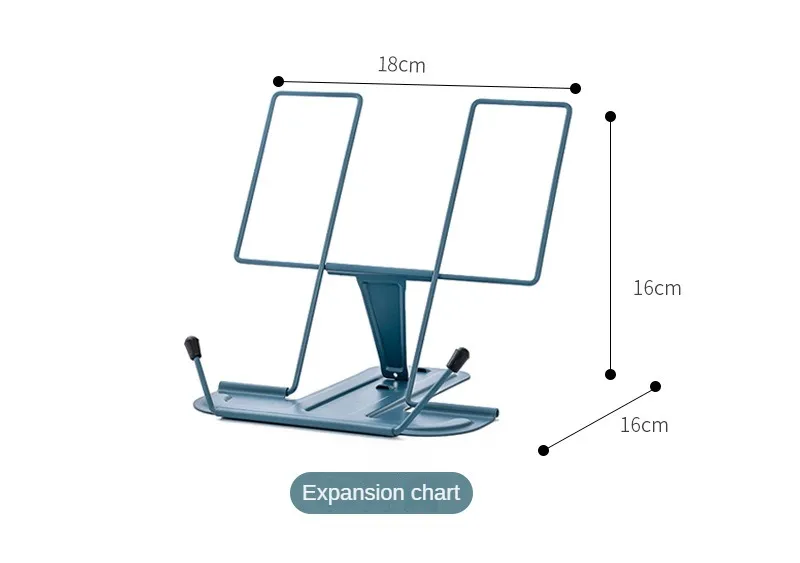 Portable Book Holder Adjustable Reading Rest Recipe Cookbook Stand Cell Phone Stand for Cookbook Textbook Tablet Holder
