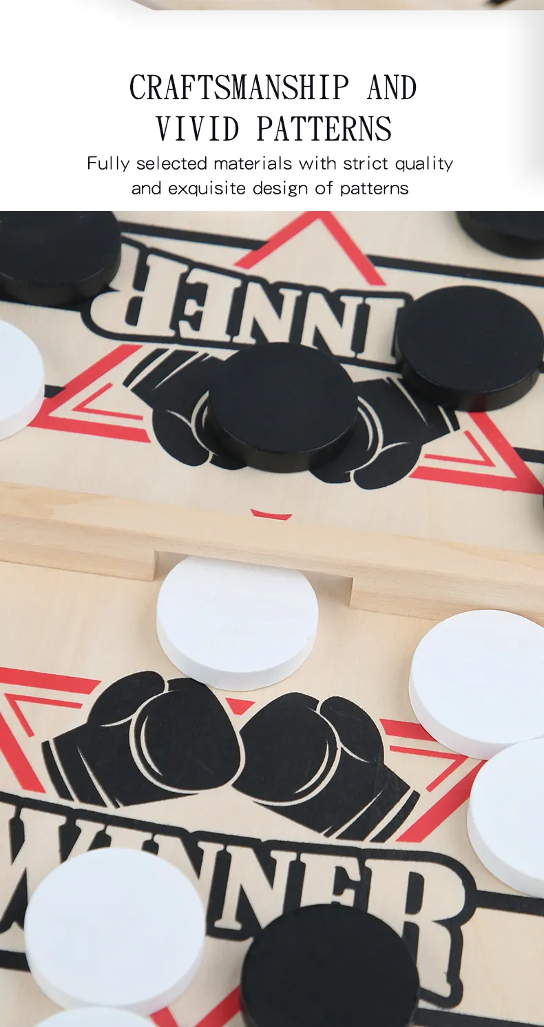 Table Hockey Paced Sling Board Puzzles Game Fast Winner Party Desktop Battle Chess Parent-child Interactive Toys For Children
