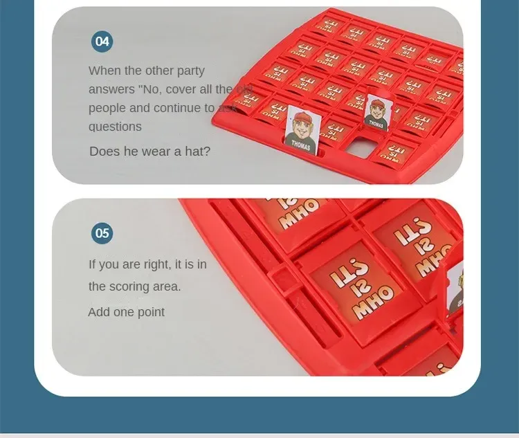 Guess who I am board game parent-child interaction toy logical reasoning children's puzzle guess me you my character chessboard