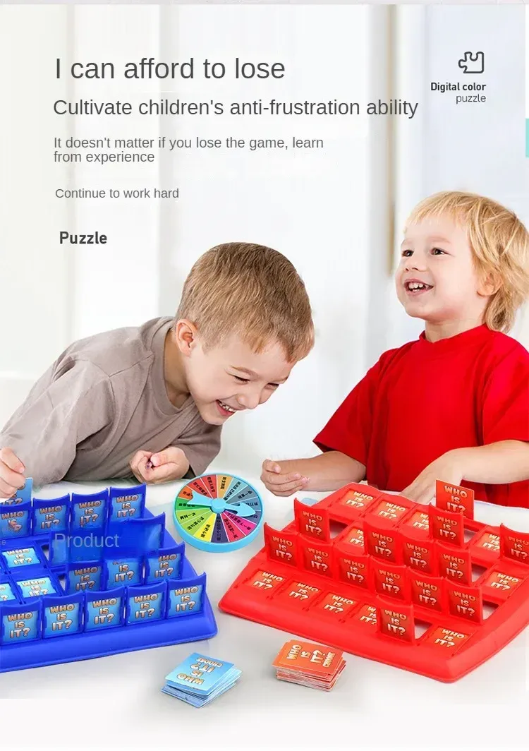 Guess who I am board game parent-child interaction toy logical reasoning children's puzzle guess me you my character chessboard