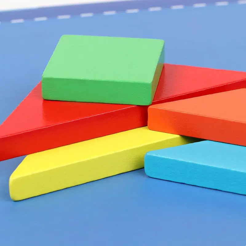 Wooden Jigsaw Magnetic Tangram Puzzle Book Educational Toys For Children Baby Kid Portable Montessori Learning Intelligence