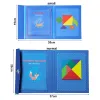 Wooden Jigsaw Magnetic Tangram Puzzle Book Educational Toys For Children Baby Kid Portable Montessori Learning Intelligence