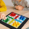 Board Games Ludo Set Party Game Parent Child Strategy Interaction with Foldable Board for Funny Family Table Game Social Games