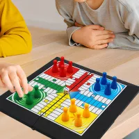 Board Games Ludo Set Party Game Parent Child Strategy Interaction with Foldable Board for Funny Family Table Game Social Games