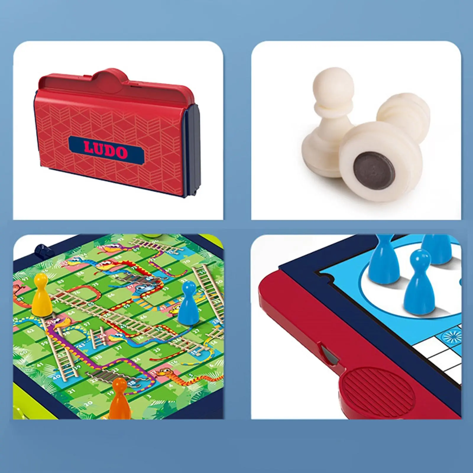 Board Games Ludo Set Party Game Parent Child Strategy Interaction with Foldable Board for Funny Family Table Game Social Games