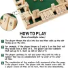 Shut The Box Dice Board Game Wooden Flaps & Dices Game 4 Players Pub Bar Party Supplies Family Entertainment For Kids & Adults