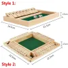 Shut The Box Dice Board Game Wooden Flaps & Dices Game 4 Players Pub Bar Party Supplies Family Entertainment For Kids & Adults