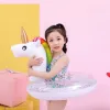 Rooxin Inflatable Flamingo Pool Float Baby Swimming Ring Summer Beach Party Pool Float Unicorn Swimming Circle Pool Accessories