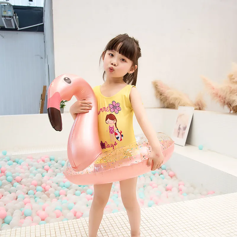 Rooxin Inflatable Flamingo Pool Float Baby Swimming Ring Summer Beach Party Pool Float Unicorn Swimming Circle Pool Accessories