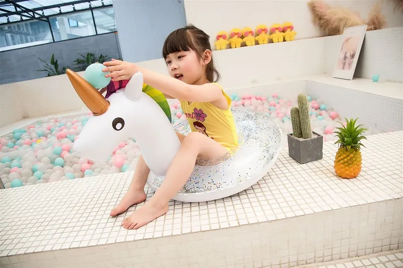 Rooxin Inflatable Flamingo Pool Float Baby Swimming Ring Summer Beach Party Pool Float Unicorn Swimming Circle Pool Accessories