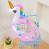 Rooxin Inflatable Flamingo Pool Float Baby Swimming Ring Summer Beach Party Pool Float Unicorn Swimming Circle Pool Accessories