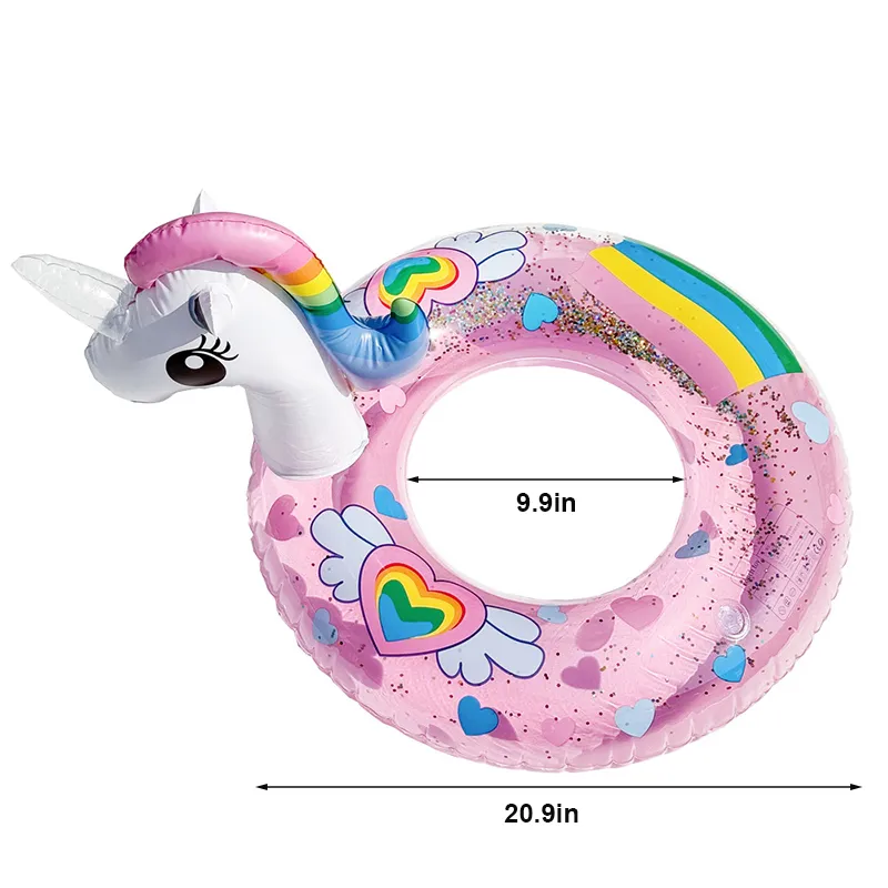 Rooxin Inflatable Flamingo Pool Float Baby Swimming Ring Summer Beach Party Pool Float Unicorn Swimming Circle Pool Accessories