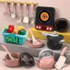 28 PCS Kids Kitchen Toys Set Play Kitchen Accessories Kit with Play Pots Pretend Food Cooking Toy Toddler Girls Boy Gift
