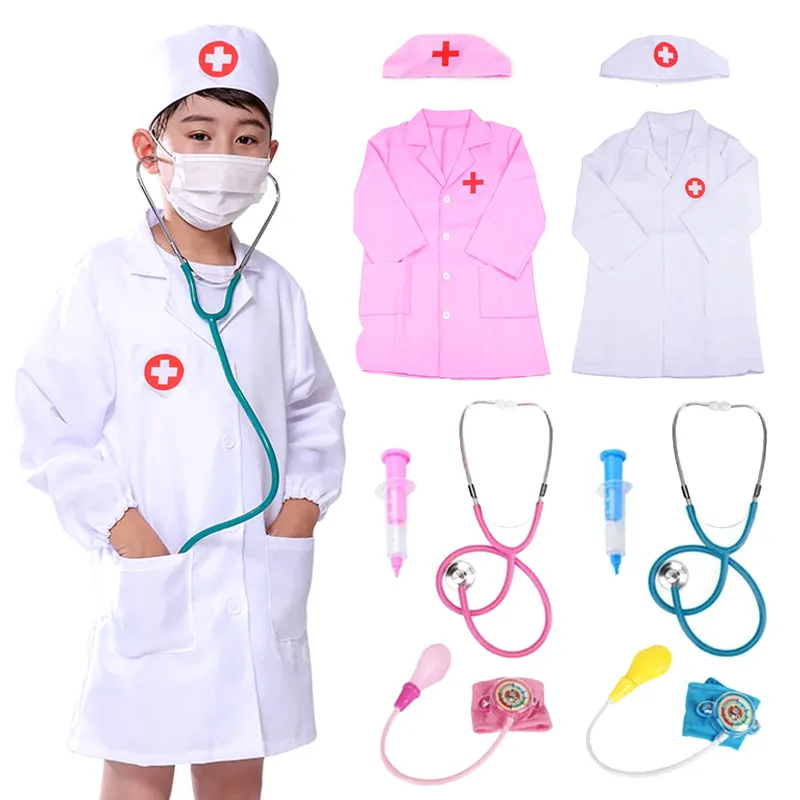 Children Doctor Toys Pretend Play Role Playing Puzzle Early Education Interactive Toy Nurse Clothing Birthday Gifts for Kids TMZ