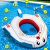 Kids Pool Float With Water Gun,Inflatable Ride-On Airplane Swimming Pool Toys For 4 5 6 7 8 9 Years Old Boys Girls Summer Fun