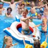 Kids Pool Float With Water Gun,Inflatable Ride-On Airplane Swimming Pool Toys For 4 5 6 7 8 9 Years Old Boys Girls Summer Fun