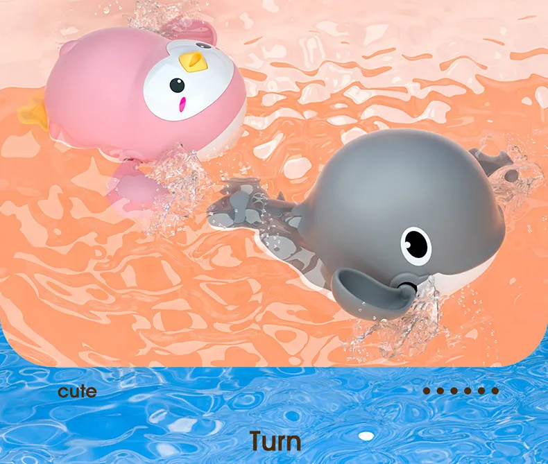 Summer Bath Toys Kids Swimming Clockwork Dolls Play Water Baby Bathing Cute Funny Children Bathroom Shower Bathtub Animals Toy