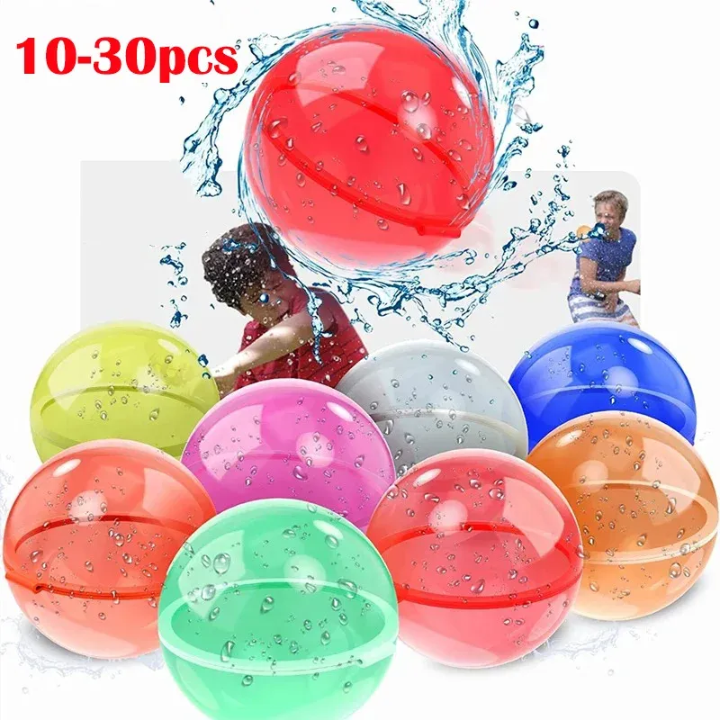 10-30Pcs Reusable Water Balloons Water Ball for Kids Outdoor Activities, Kids Pool Beach Bath Toys Water Bomb for Summer Games