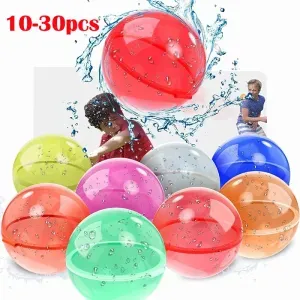 10-30Pcs Reusable Water Balloons Water Ball for Kids Outdoor Activities, Kids Pool Beach Bath Toys Water Bomb for Summer Games