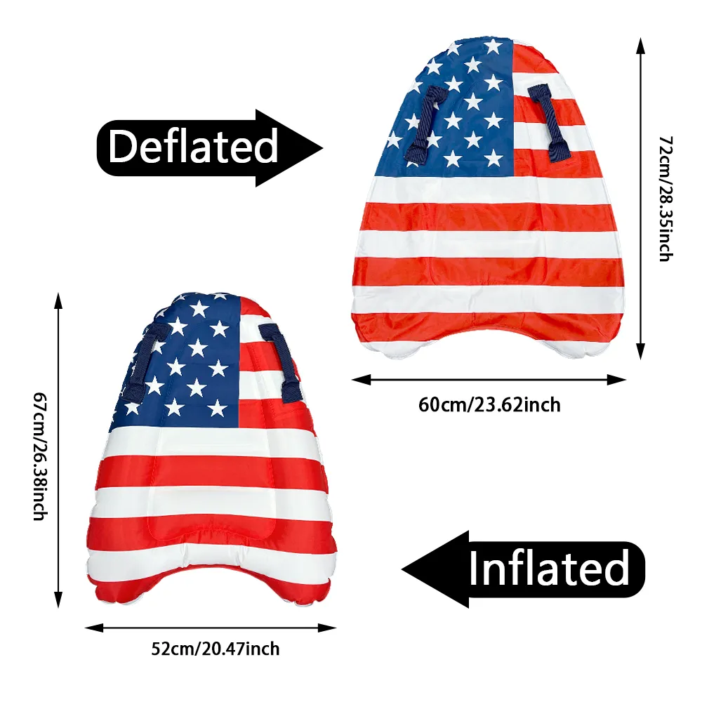 Inflatable surfboard for swimming, lightweight and portable, summer pool party, beach vacation, water park