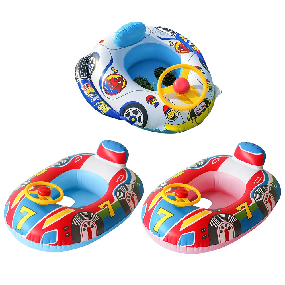 Inflatable Baby Swimming Rings Seat Floating Sun Shade Toddler Swim Circle Fun Pool Bathtub Summer Beach Party Water Toys 2025