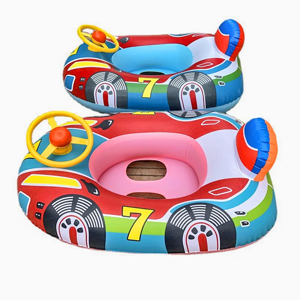 Inflatable Baby Swimming Rings Seat Floating Sun Shade Toddler Swim Circle Fun Pool Bathtub Summer Beach Party Water Toys 2025