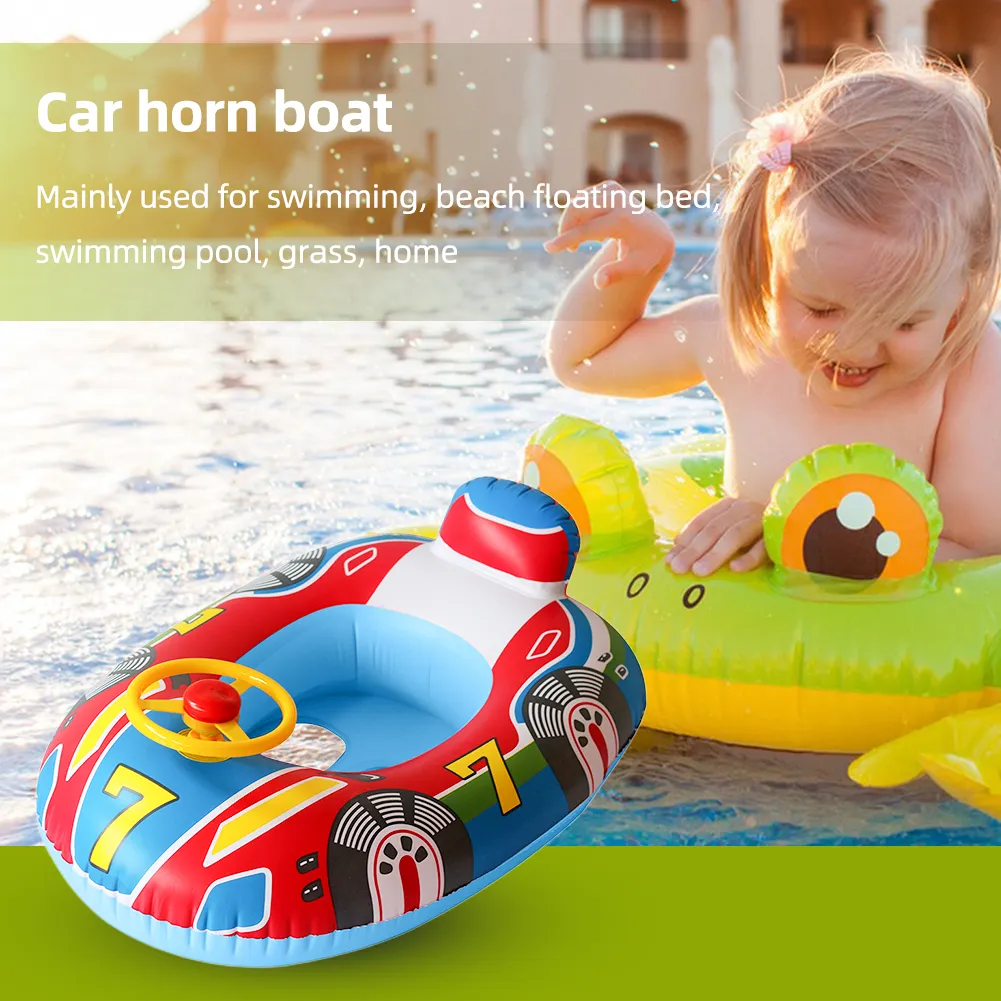 Inflatable Baby Swimming Rings Seat Floating Sun Shade Toddler Swim Circle Fun Pool Bathtub Summer Beach Party Water Toys 2025
