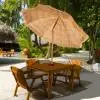 6.5 FT Thatched Beach Umbrella Tilt Tiki Hawaiian Patio Portable
