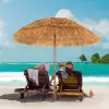 6.5 FT Thatched Beach Umbrella Tilt Tiki Hawaiian Patio Portable