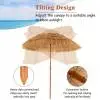 6.5 FT Thatched Beach Umbrella Tilt Tiki Hawaiian Patio Portable