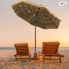 [Beach Umbrella Set] 6-Piece Beach Umbrella Set - Spacious Portable for Family Vacations - Easy Outdoor Use for Beach Camping