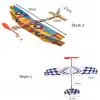 Educational Toy Christmas best gift Elastic Rubber Airplane DIY Foam Aircraft Powered Flying Glider Assembly Plane Model