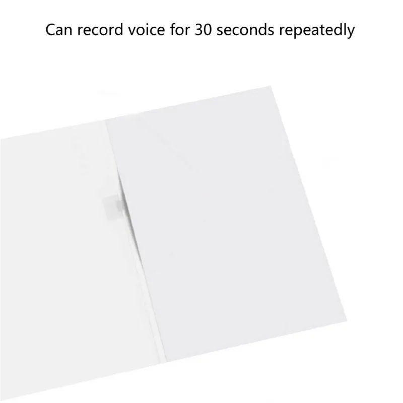 DIY Recording Greeting Card Writeable Sound Greeting Card Paintable for Holiday Blessings Voice Message