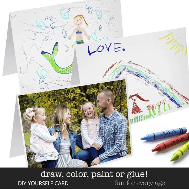 DIY Recording Greeting Card Writeable Sound Greeting Card Paintable for Holiday Blessings Voice Message